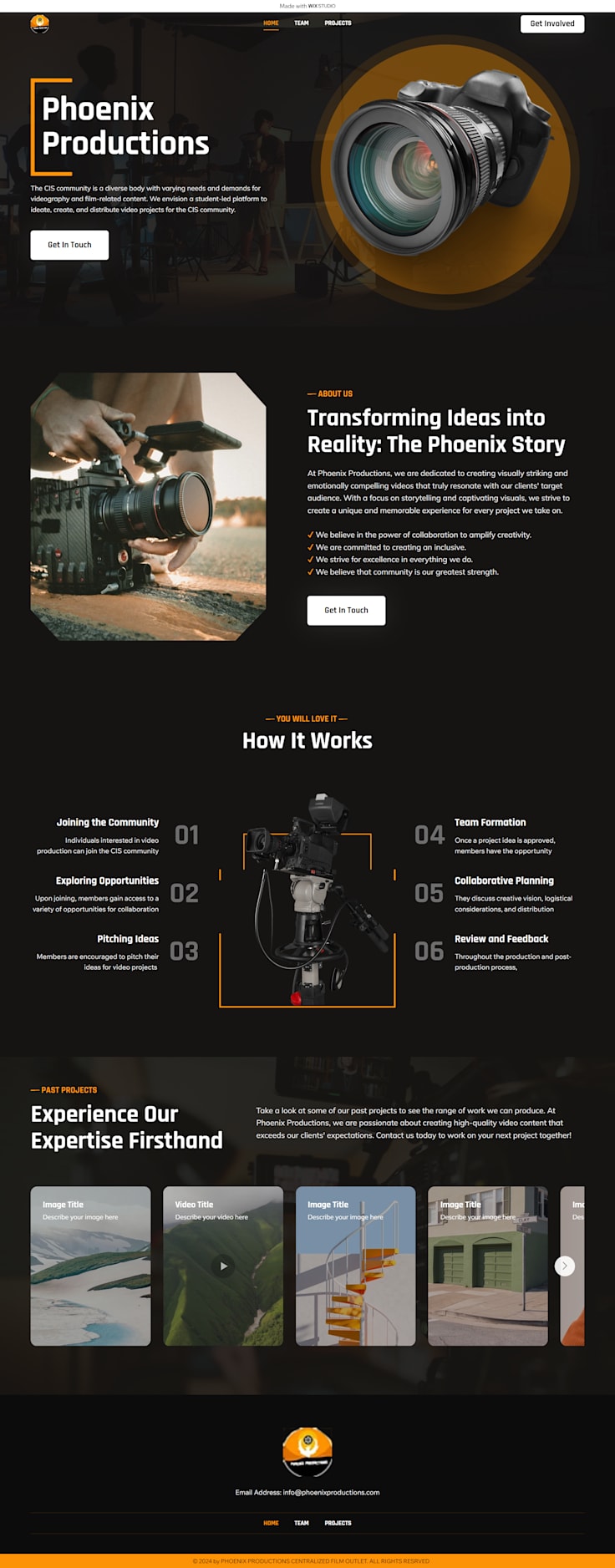 Phoenix Productions Website