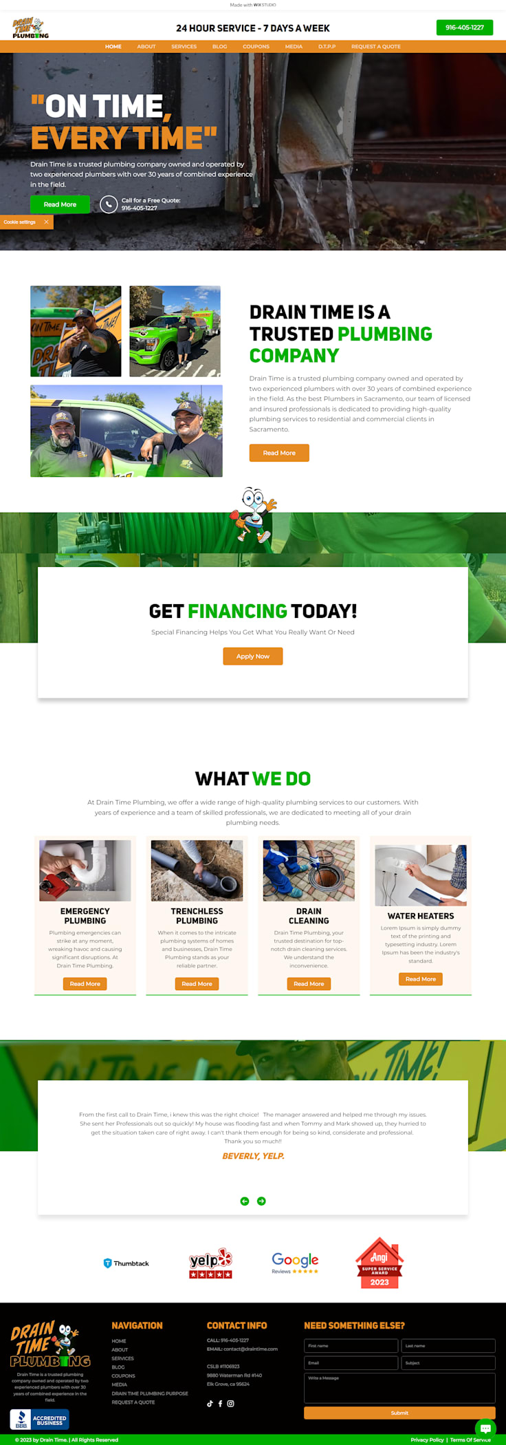 Drain Time Co Website